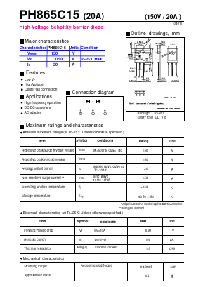 PH865C15 Datasheet PDF Fuji Electric