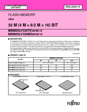 MBM29LV320TE Datasheet PDF Fujitsu