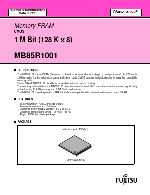 MB85R1001PFTN Datasheet PDF Fujitsu