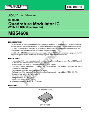 MB54609PFV Datasheet PDF Fujitsu