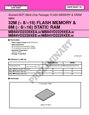 MB84VD2228 Datasheet PDF Fujitsu