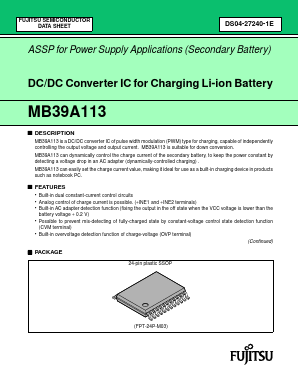 MB39A113 Datasheet PDF Fujitsu