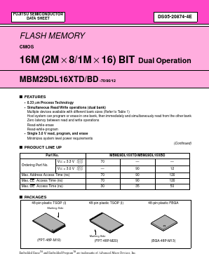 MBM29DL163TD Datasheet PDF Fujitsu