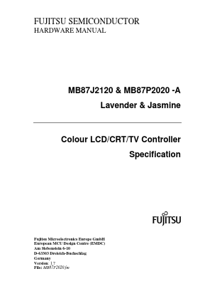 MB87P2020 Datasheet PDF Fujitsu
