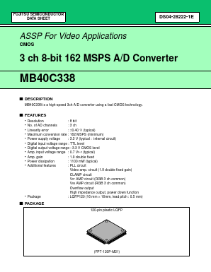 MB40C338PFV Datasheet PDF Fujitsu