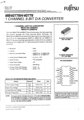 MB40776 Datasheet PDF Fujitsu