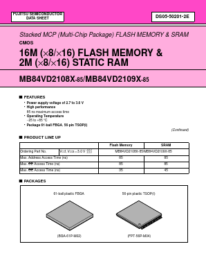 MB84VD2108X Datasheet PDF Fujitsu