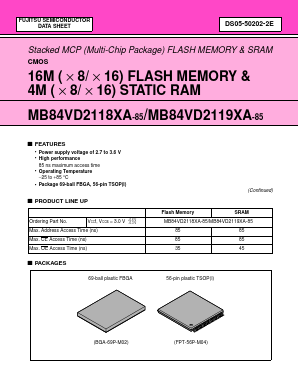 MB84VD21194-85 Datasheet PDF Fujitsu