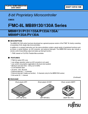 MB89130 Datasheet PDF Fujitsu