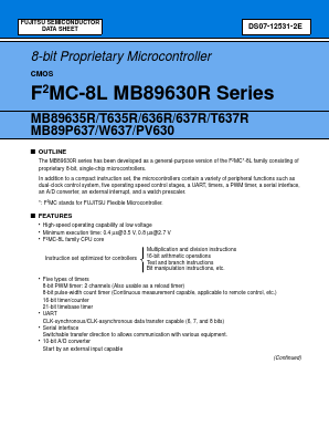 MB89T635PFM Datasheet PDF Fujitsu