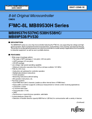 MB89538HCPF Datasheet PDF Fujitsu