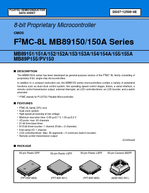 MB89150 Datasheet PDF Fujitsu
