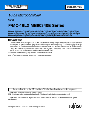 MB90349ES Datasheet PDF Fujitsu