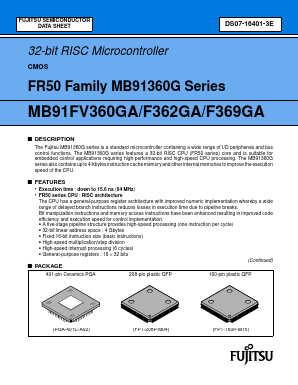 MB91360G Datasheet PDF Fujitsu