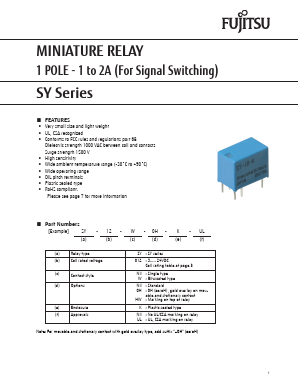 SY-12-HW-K-UL Datasheet PDF Fujitsu