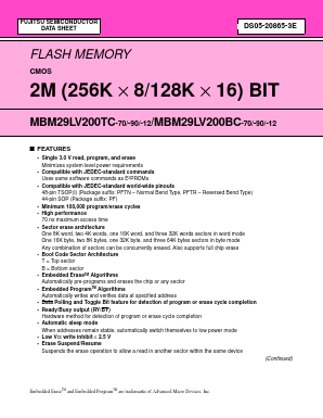 MBM29LV200BC Datasheet PDF Fujitsu