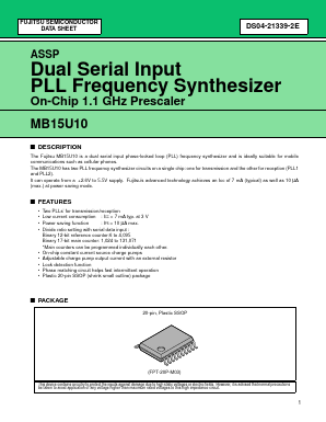 MB15U10PFV Datasheet PDF Fujitsu