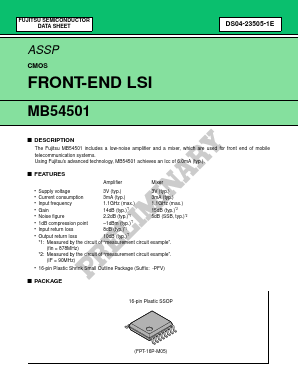 MB54501PFV Datasheet PDF Fujitsu