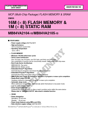 MB84VA2105-10 Datasheet PDF Fujitsu