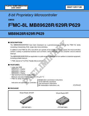 MB89629R Datasheet PDF Fujitsu