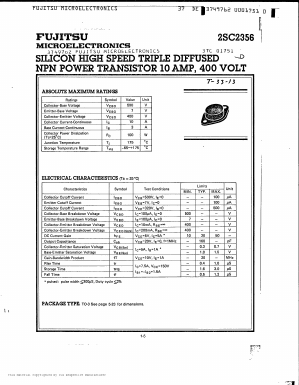 2SC2356 Datasheet PDF Fujitsu