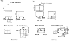 TX1-8XF Datasheet PDF Global Components and Controls 