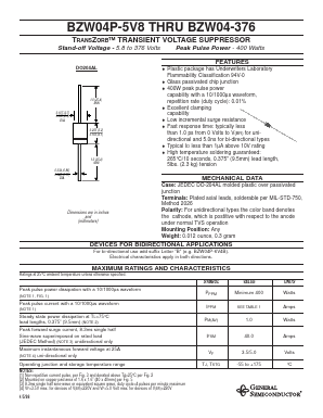 BZW04-102B Datasheet PDF General Semiconductor