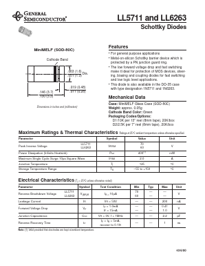 LL5711 Datasheet PDF General Semiconductor