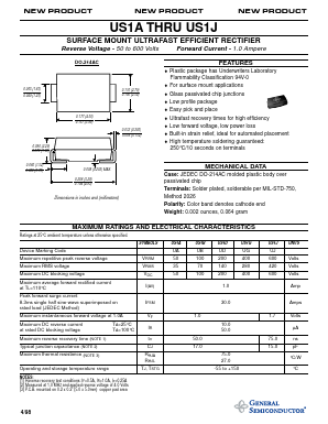 US1A Datasheet PDF General Semiconductor