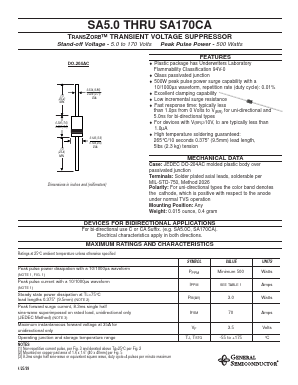 SA75 Datasheet PDF General Semiconductor