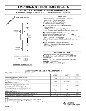 TMPG06-36A Datasheet PDF General Semiconductor