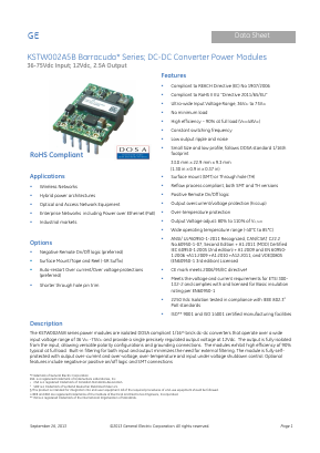 KSTW002A5B Datasheet PDF General Semiconductor