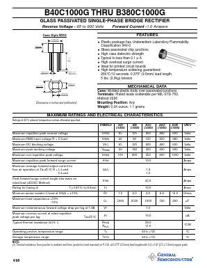 B40C1000 Datasheet PDF General Semiconductor