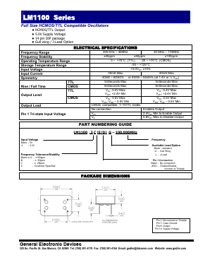 LM1100.3CE/D Datasheet PDF General Electric Company