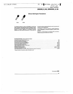 2N5305 Datasheet PDF GE Solid State