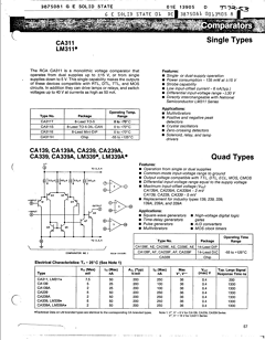 LM311F Datasheet PDF GE Solid State