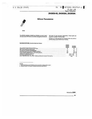2N3859 Datasheet PDF GE Solid State