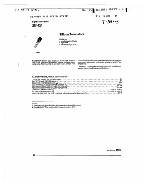 2N4424 Datasheet PDF GE Solid State