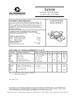 TAN150 Datasheet PDF GHz Technology