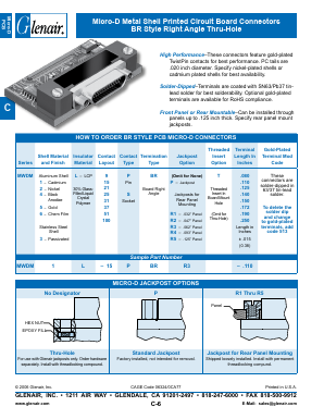 MWDM4-21SBRR2 Datasheet PDF Glenair, Inc.