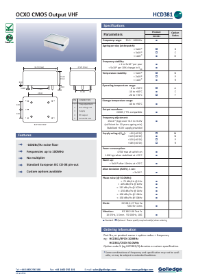 HCD381 Datasheet PDF Golledge Electronics Ltd