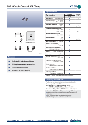 CC5V Datasheet PDF Golledge Electronics Ltd