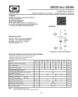 SB350 Datasheet PDF GOOD-ARK