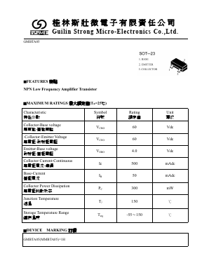 GMBTA05 Datasheet PDF Guilin Strong Micro-Electronics Co., Ltd.