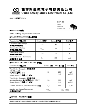 GM817 Datasheet PDF Guilin Strong Micro-Electronics Co., Ltd.