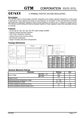 GE7812 Datasheet PDF GTM CORPORATION