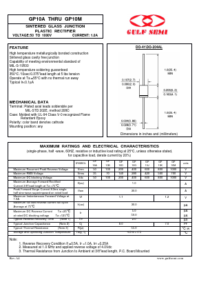 GP10G Datasheet PDF Gulf Semiconductor