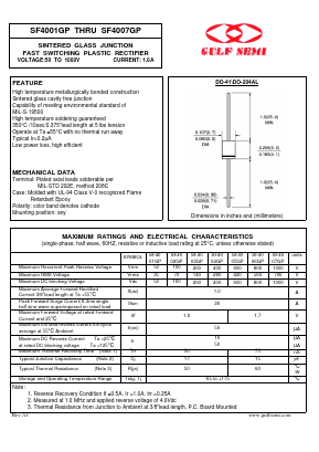 SF4007GP Datasheet PDF Gulf Semiconductor