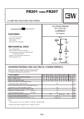 FR204 Datasheet PDF Goodwork Semiconductor Co., Ltd.