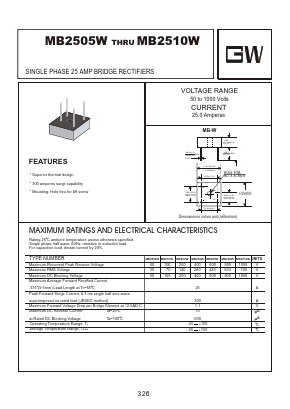 MB2505W Datasheet PDF Goodwork Semiconductor Co., Ltd.